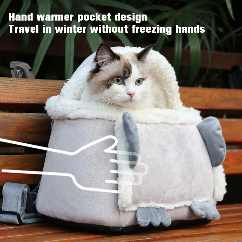 Cat Bag Autumn and Winter Penguin Bag with Hands Pockets Dog Cat Backpack Portable Large-capacity Pet Backpack Wholesale