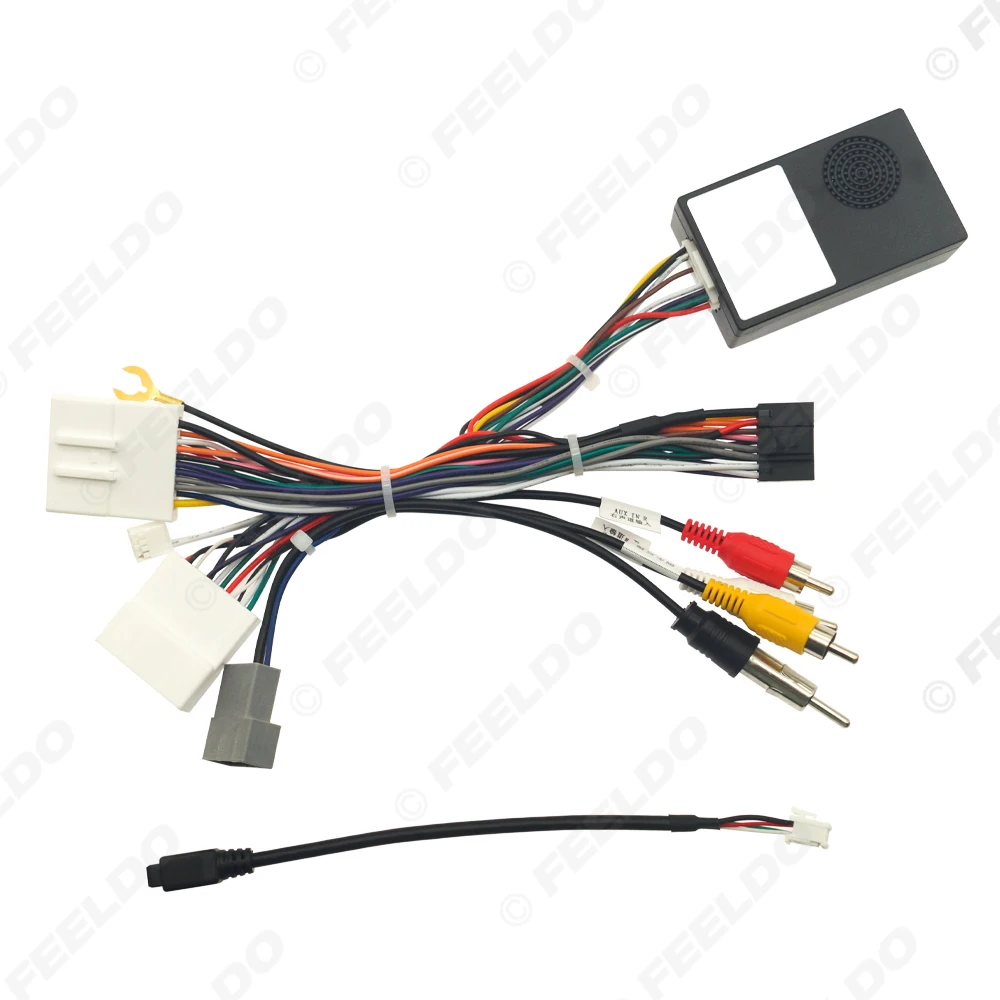 

FEELDO Car 16pin Power Cord Wiring Harness Adapter For Nissan X-Trall/Qashqai/Teana/Murano 2016 Installation Head Unit
