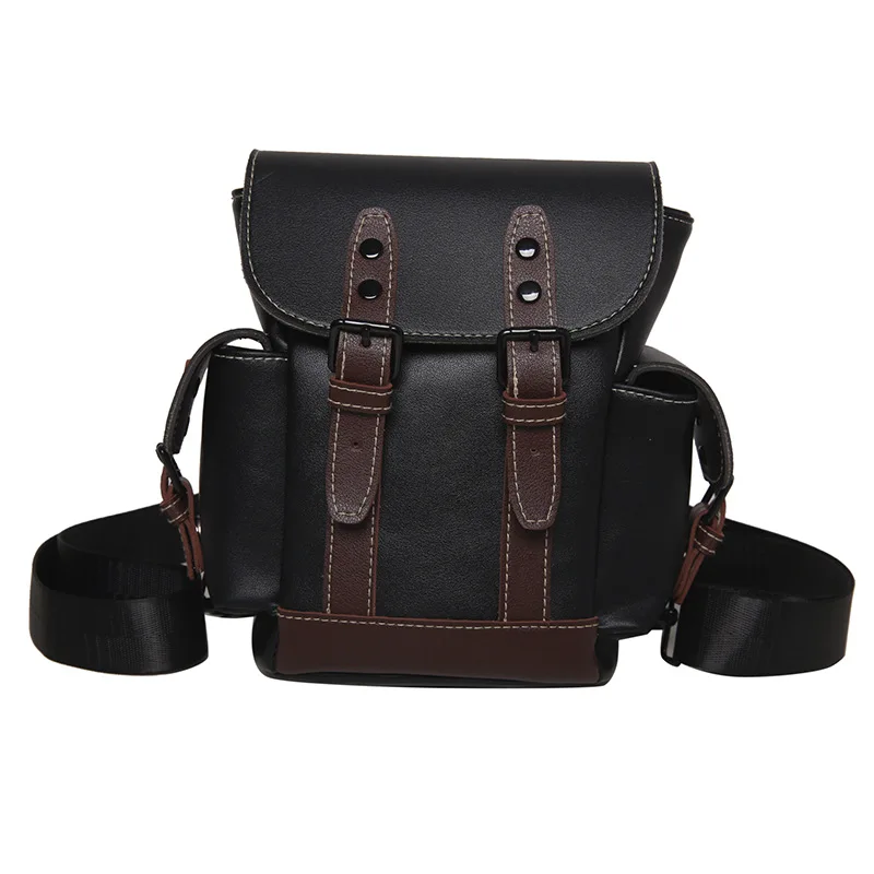 

2025 spring and summer new mini backpack personalized ins contrasting color backpack casual foreign texture splicing backpack