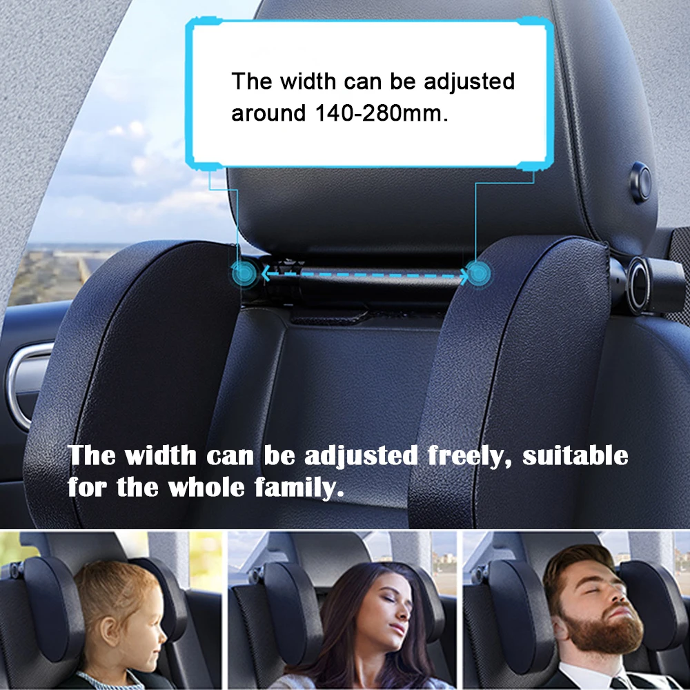 New Car Neck Headrest Pillow Adjustable Angle Support Travel Rest Memory Pillow Car Seat Headrest Pillow for Kids Adults