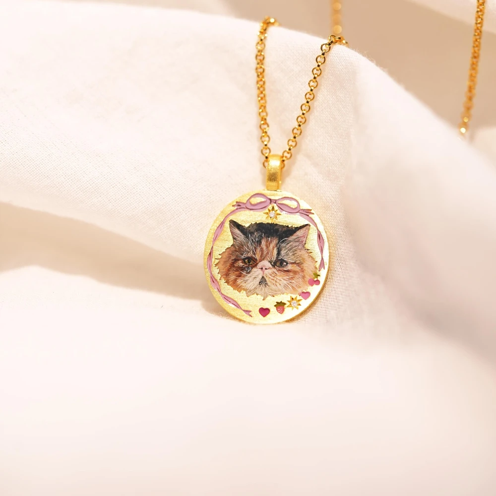 Neue einfache und beliebte DIY-Anhänger-Halsketten mit niedlichen Tiermotiven (Katze und Hund) für Frauen – Detail 5