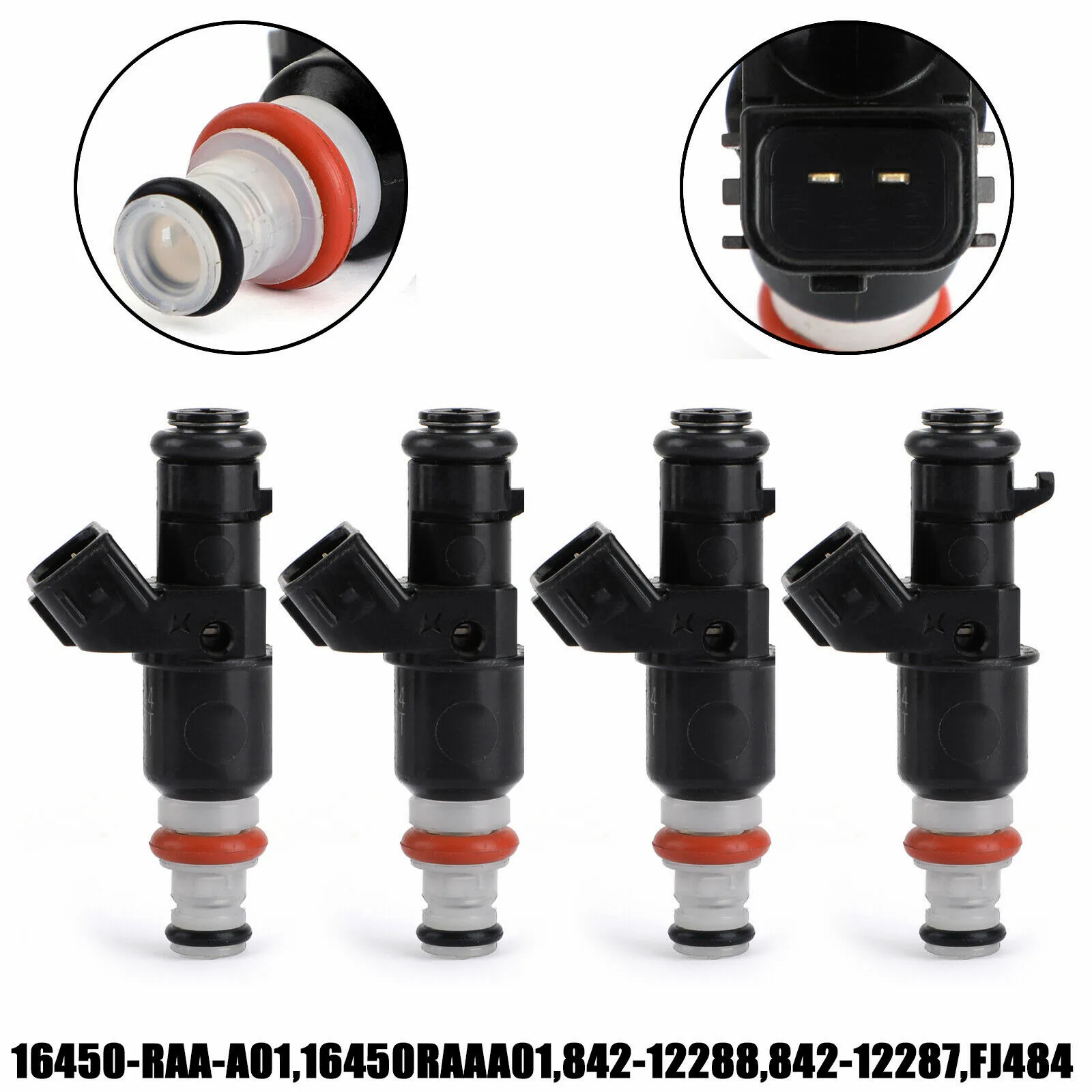 4PCS Fuel Injectors For Honda Accord 2.4L 2003-2007 842-12287 842-12288 16450RAAA01 16450-RAA-A01 FJ484 Car Parts