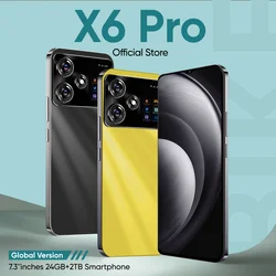 New X6 Pro Smartphone  Global version 24GB+2TB  Android 14  7000mAh 4G/5G Networks Dual SIM Snapdragon 8 Gen 3 50MP+108MP NFC