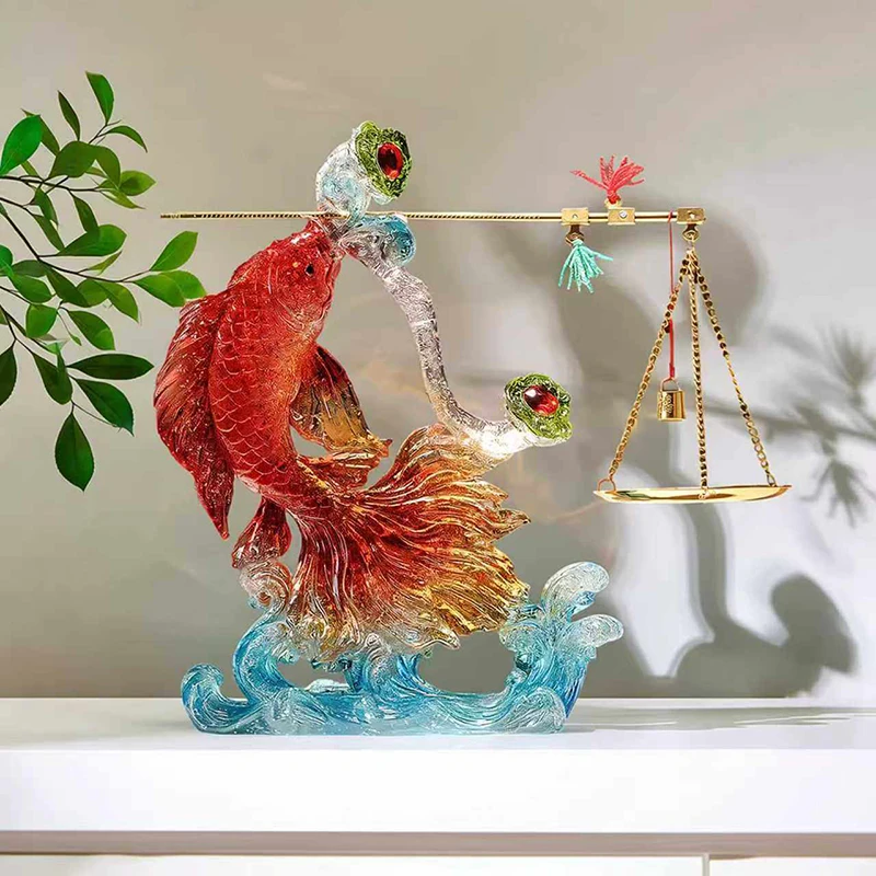 Statuette Every Year,There Are Fish Ruyi Ornaments,Living Room TV,wine Cabinet,Office Desk Figurine Decorations,Gifts