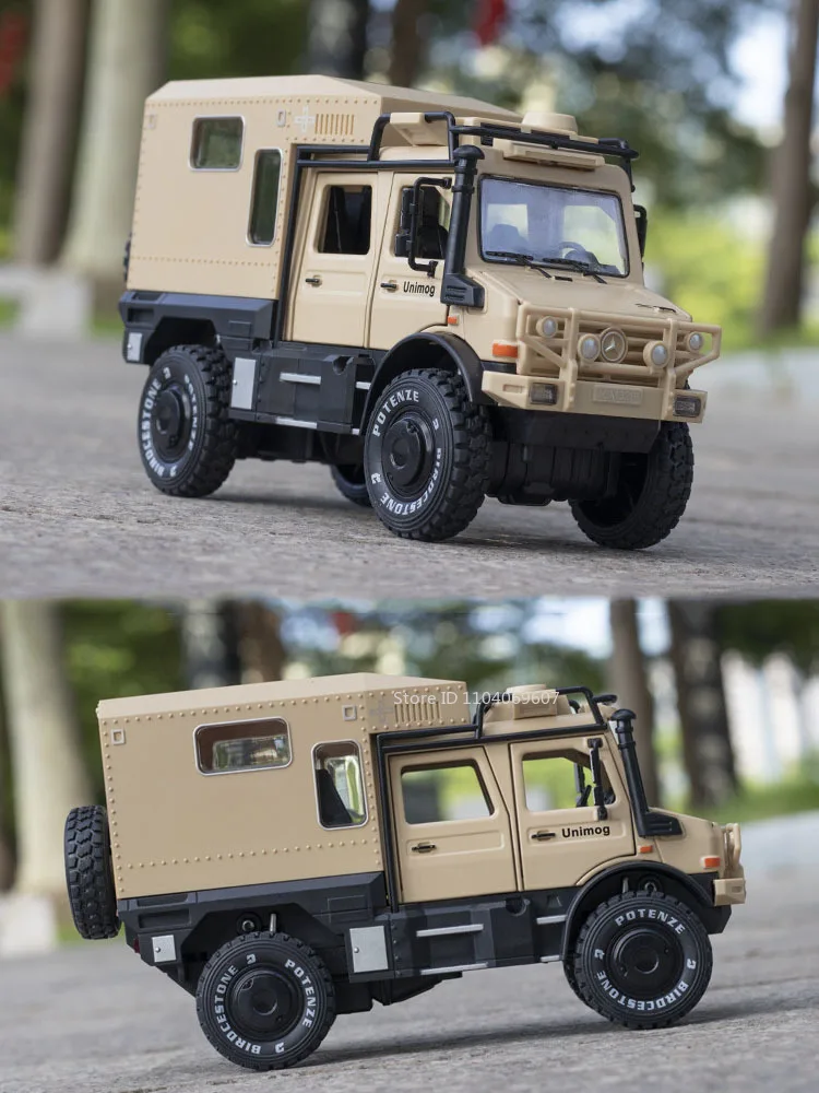 1:28 Camel Cup Land Rover Defender Modellauto Spielzeug Legierung Druckguss UNIMOG RV Geländewagen Sound Licht Türen geöffnet Kinder Geschenke – Detail 24