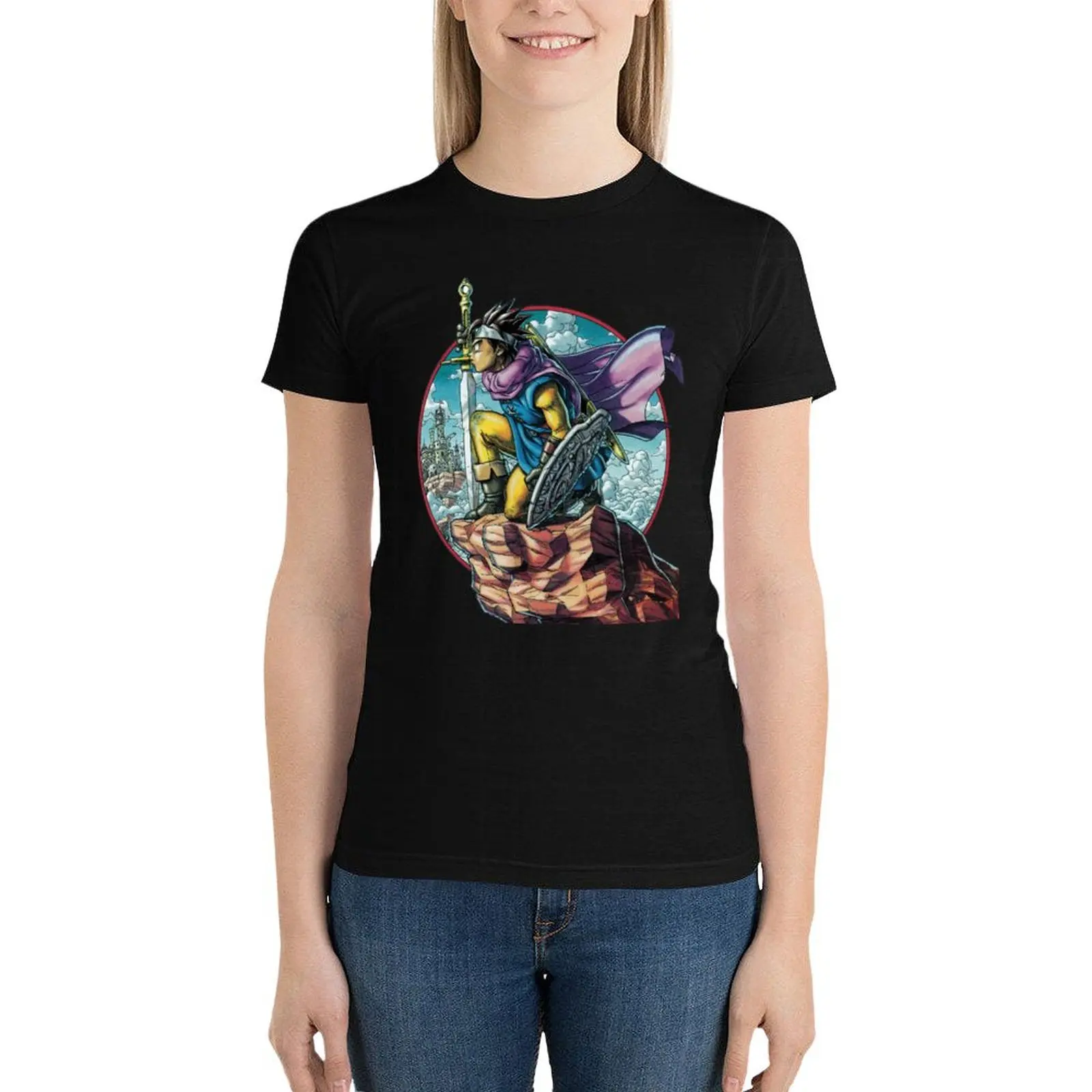 

Dragon Quest III T-Shirt tops lady clothes tops Women