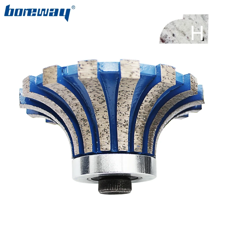 

Boreway H30 Diamond Router Bit Portable Grinding Wheels With M8/M10 Thread For Coarse Cutting Granite Marble Concrete Stone Edge