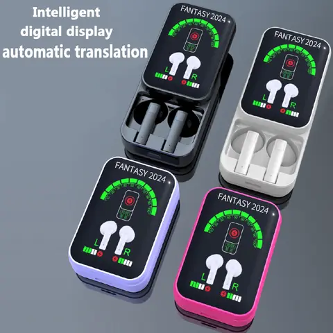 New Wireless Bluetooth Translation Earphones Simultaneous Interpretation earbuds Multi language Video Dialogue Voice Translation