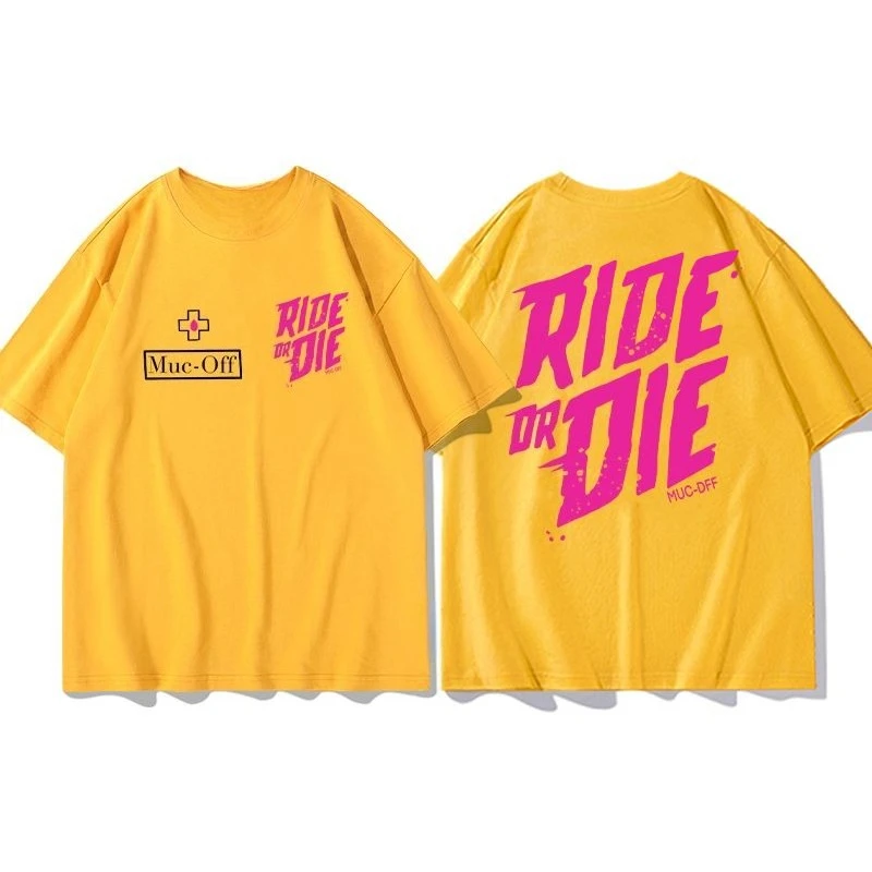 أزياء قصيرة الأكمام القطن تي شيرت ركوب أو يموت الإنحدار الدراجة الرجال والنساء عارضة ركوب أعلى الصيف الرياضة في الهواء الطلق المحملة