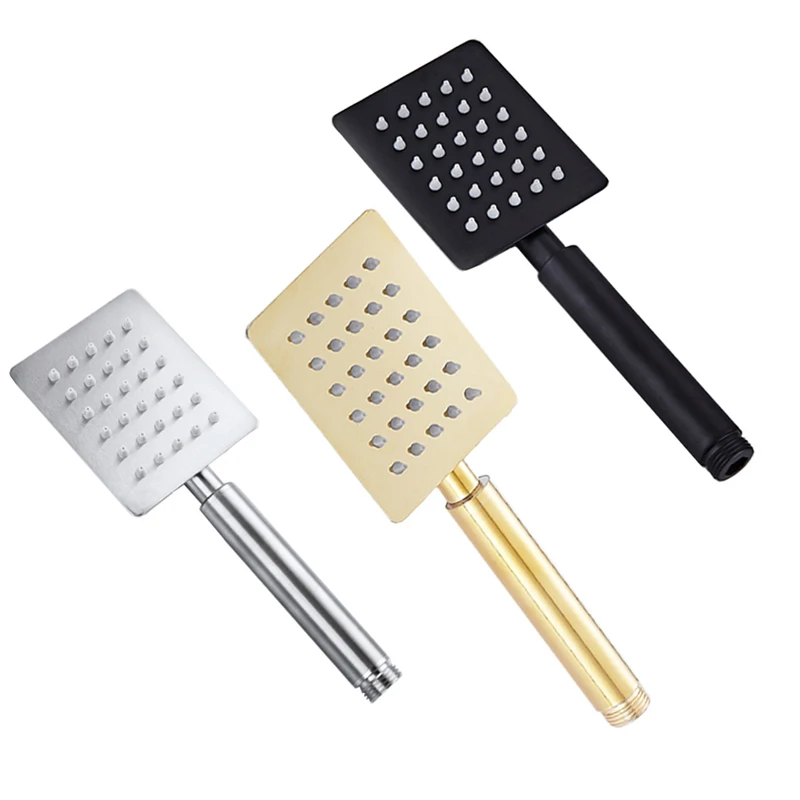 Black/Chrome/Gold Bathroom Stainless Steel Hand Shower Bath Rain Handheld Shower Head Big Panel Square Circular Bath Sprinkler