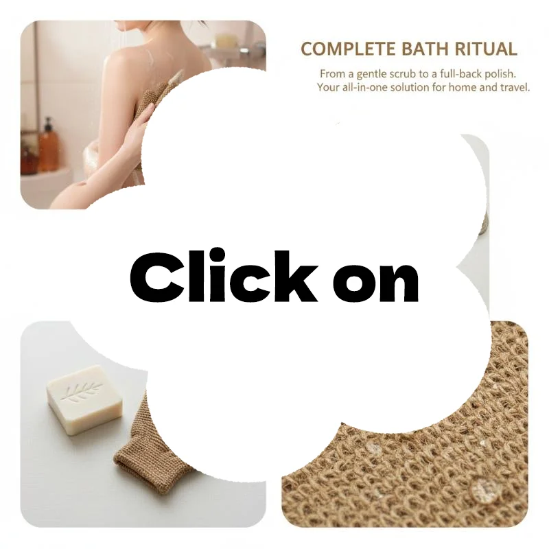 

Back Body Exfoliating Belt Shower Scrubber Ramie Jute Bath Towel Shower Towel For Body Cleaning Bathroom Shower Strap