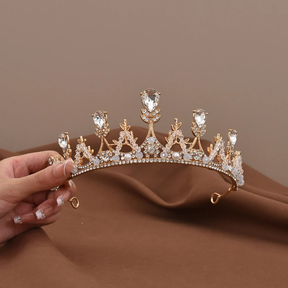 Children Mini Crowns Hair Comb Princess Crystal Crown Bridal Tiaras For  Girls Rhinestone Pearl Wedding Bridal Birthday Gift