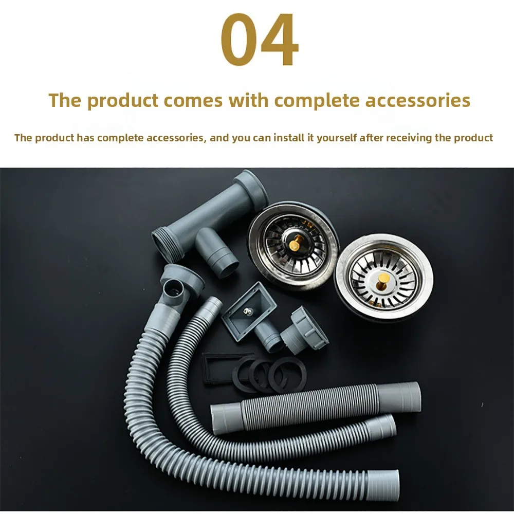 

Stainless Steel Kitchen Sink Drainer Single-slot/Double-slot Flexible Drainage Solutions Easy Installation Anti-Insect