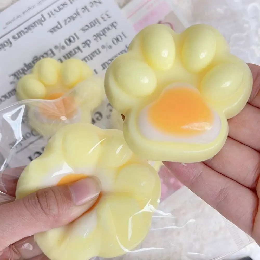 High Quality TPR Soft Sticky Squeeze Cat Paw Toys Stress Relief Relax Toys Cat Paw Pinching Decompressing Toy Gift