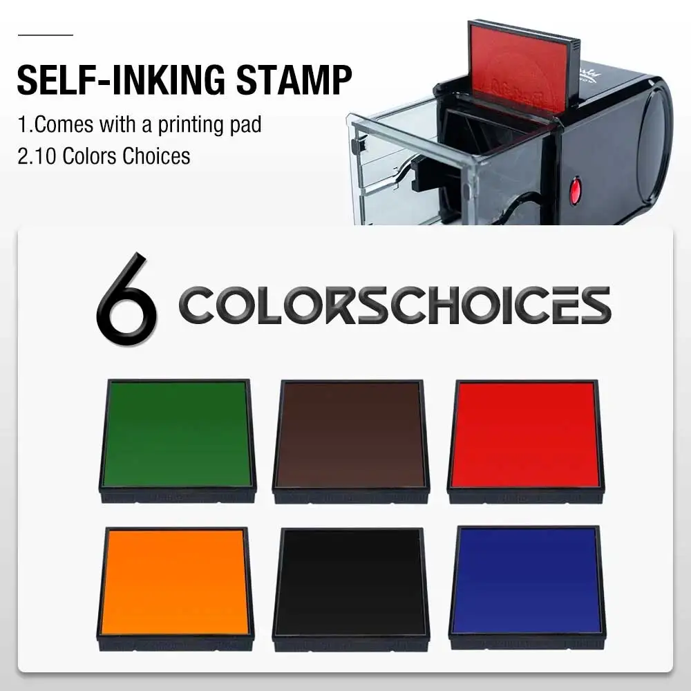 Customized Self Inking Stamp Rubber Logo Clear Seal Stamp Customized Business Wedding Party Decoration For Invitation Stationery