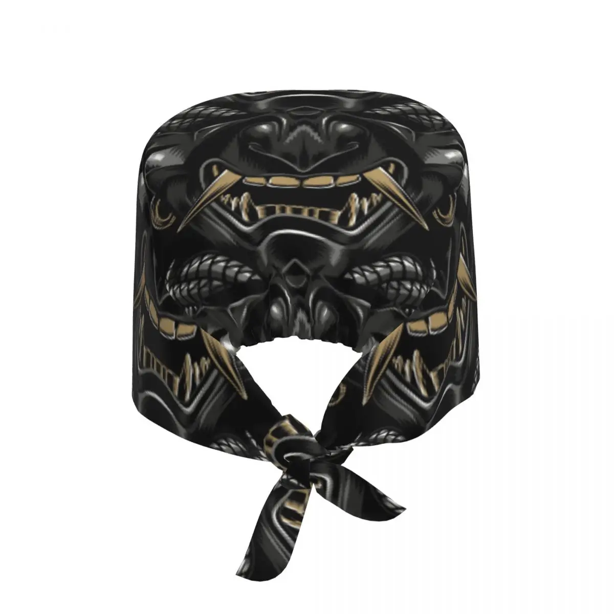 Japan Samurai Demon Oni Breathable Scrub Hat Surgical Scrub Caps Unisex Nurse Medical Cap Hannya Tattoo Work Scrubs Hat