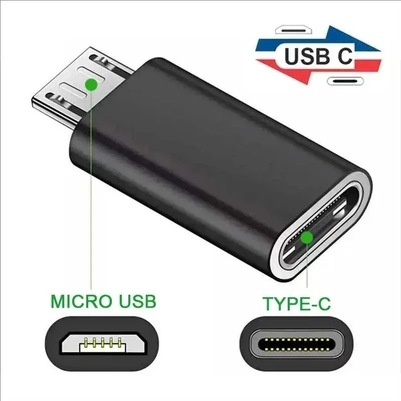 6/1Pcs Type C Female To Micro USB Male Adapter Connector Type-C Micro USB Charger Adapter for Xiaomi Huawei Phone Converter