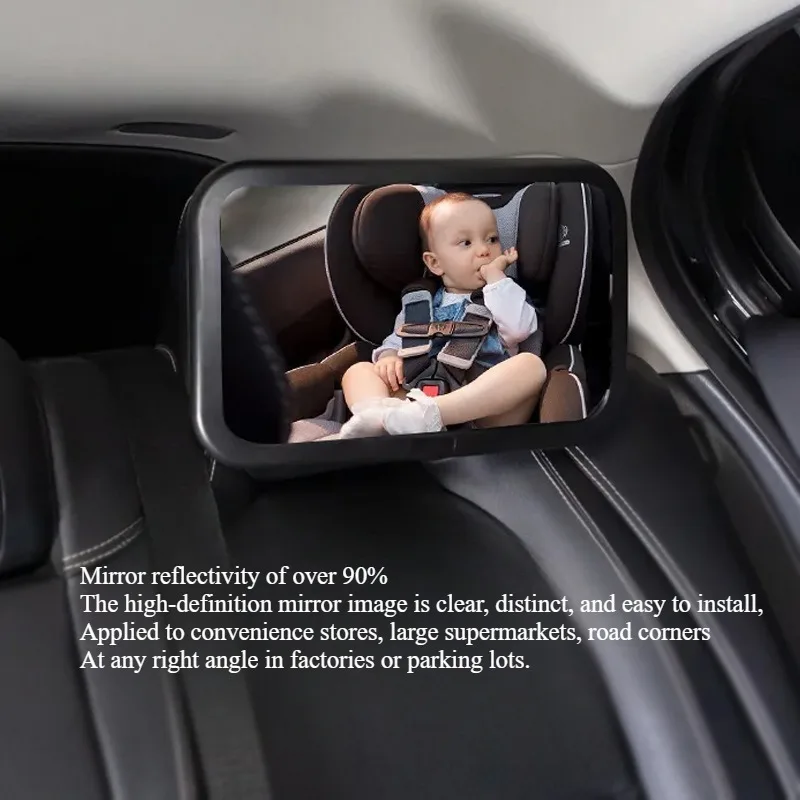 Car Safety View Back Seat Mirror Baby Car Mirror Children Facing Rear Ward Infant Care Square Safety Kids Mirror