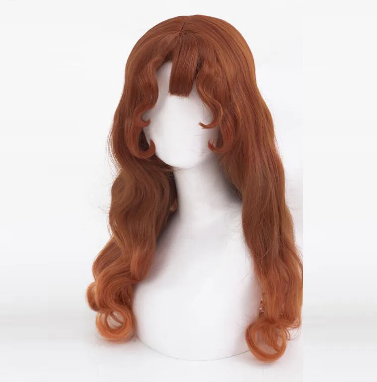 

Game Eurydice Cosplay Wig Long Curly Reddish Brown Heat Resistant Synthetic Hair Party Wigs