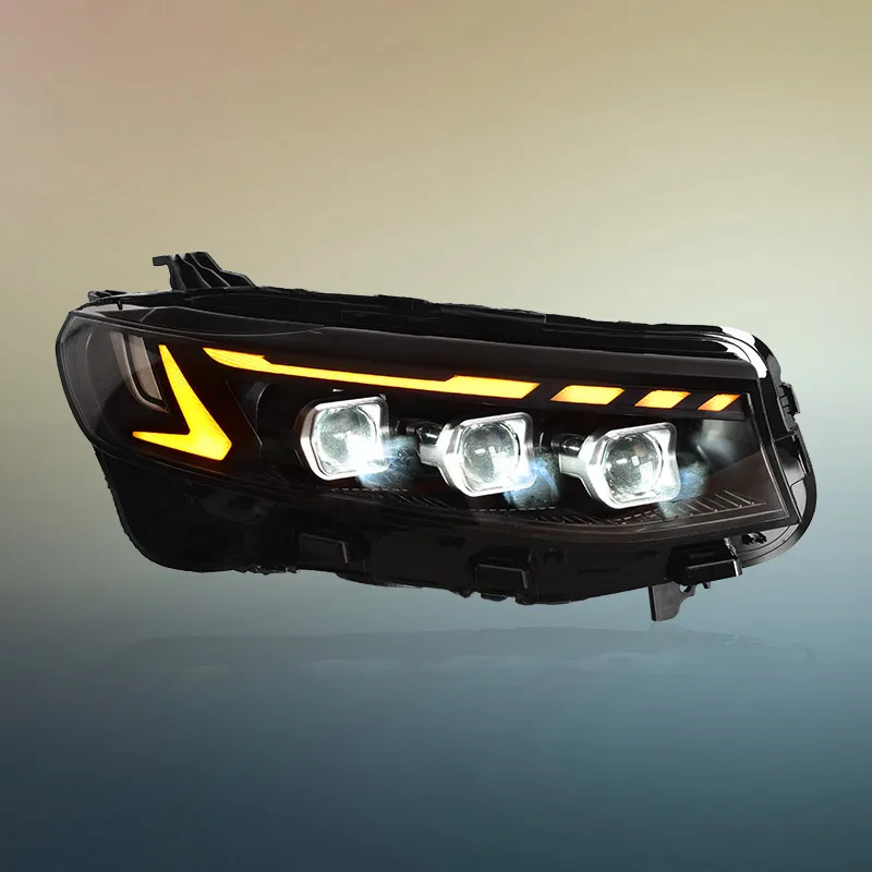 

Headlight assembly modified LED laser lens headlight daytime running light running water turn signal