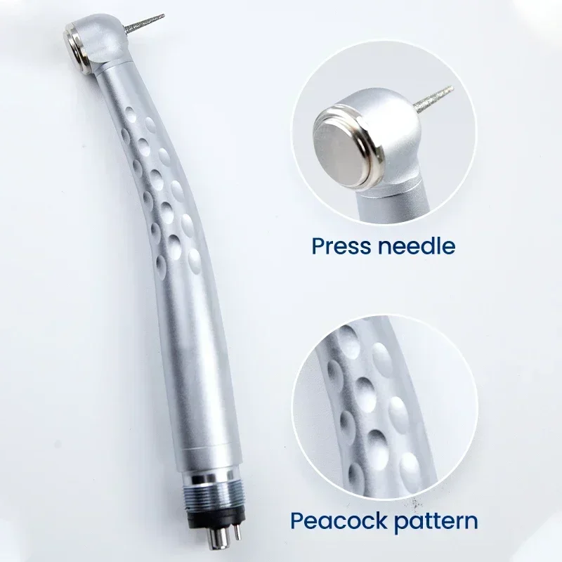 APPLEDENTAL A1 SU 4 holes High Speed Handpiece: Low Noise Dental Tool with Ceramic Bearings, Push Button, and Non-Flying Needle