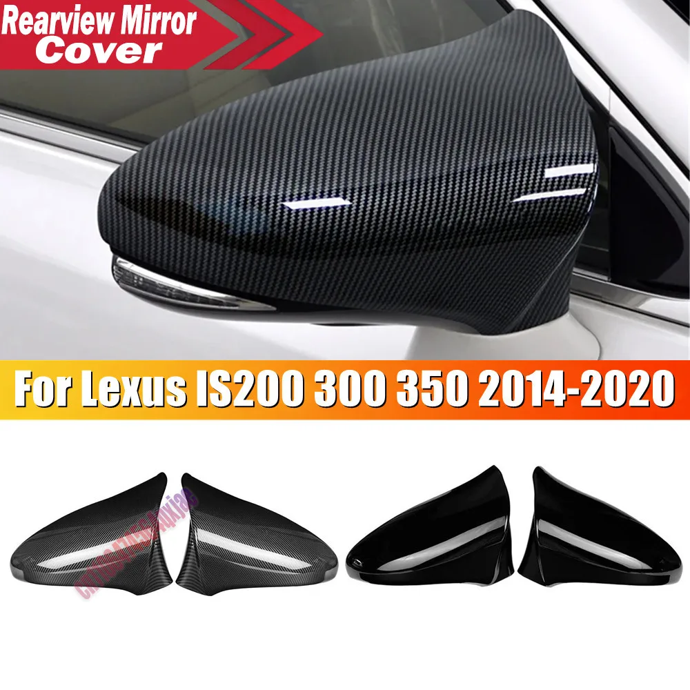 For LEXUS LHD IS ES GS LS CT RC F-Sport 2014-2020 ABS Car Side Mirror Cover Wing Cap Exterior Door Trim Adhesive Sticker Parts