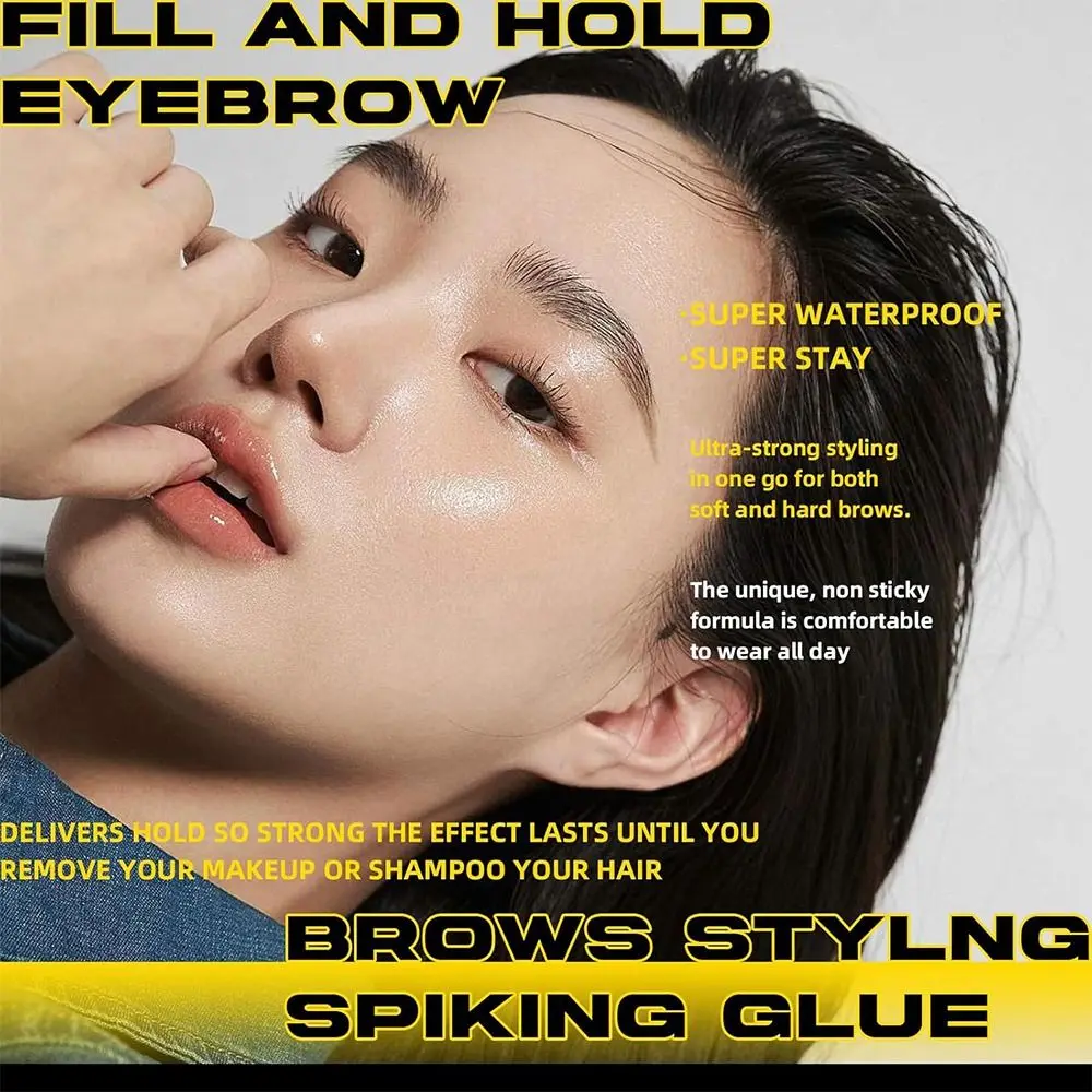 กันน้ํา Brow จัดแต่งทรงผม Spiking กาวแห้งเร็ว Long Lasting Clear Eyebrow Setting Gel ธรรมชาติ Sweat-Proof Brow Fix Gel