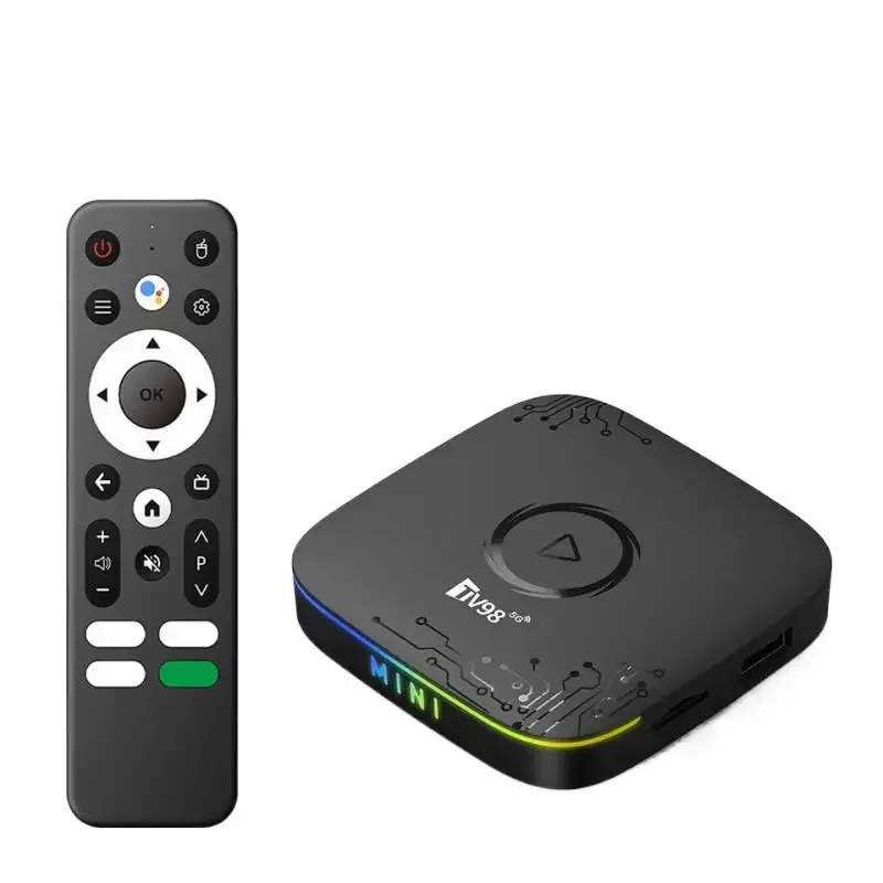 Boîtier TV Android 14 Home cinéma intelligent 8GB 128GB Rockchip RK3518 BT5.0 HD 4K 8K Assistant vocal double WiFi 4G5G iptv