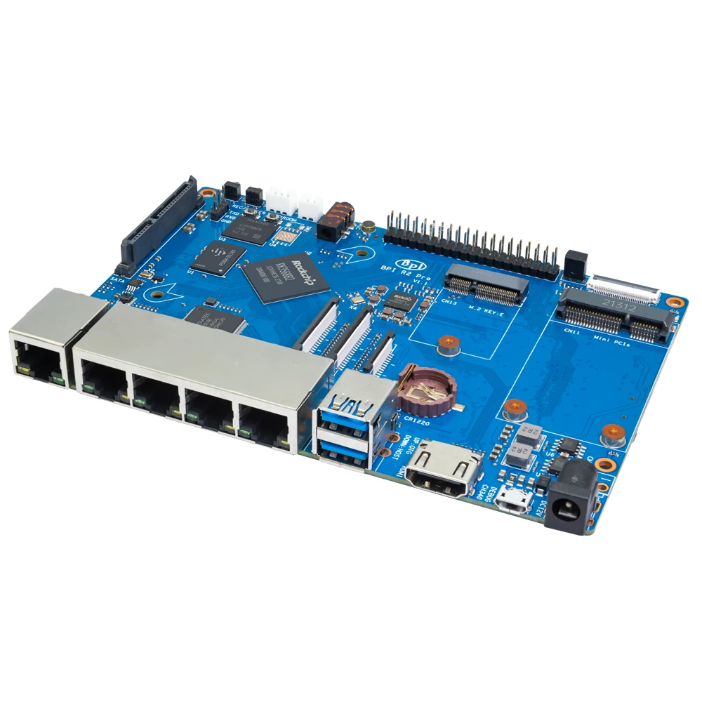 BPI-R2 Pro Rockchip RK3568 Router Board 2GB LPDDR4 16GB eMMC OpenSource Board for Embedded Development from Bnanana Pi Team