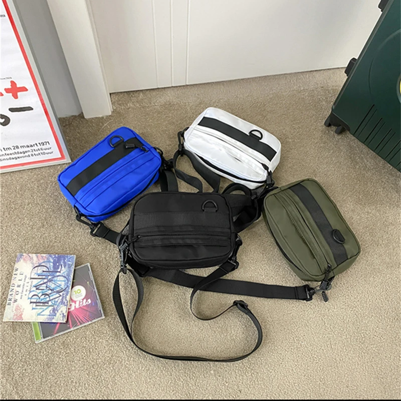 

Casual Men Women Unisex Crossbody Bags Fashion Solid Color Couple Shoulder Bag High Quality Nylon Messenger Bag Handbags