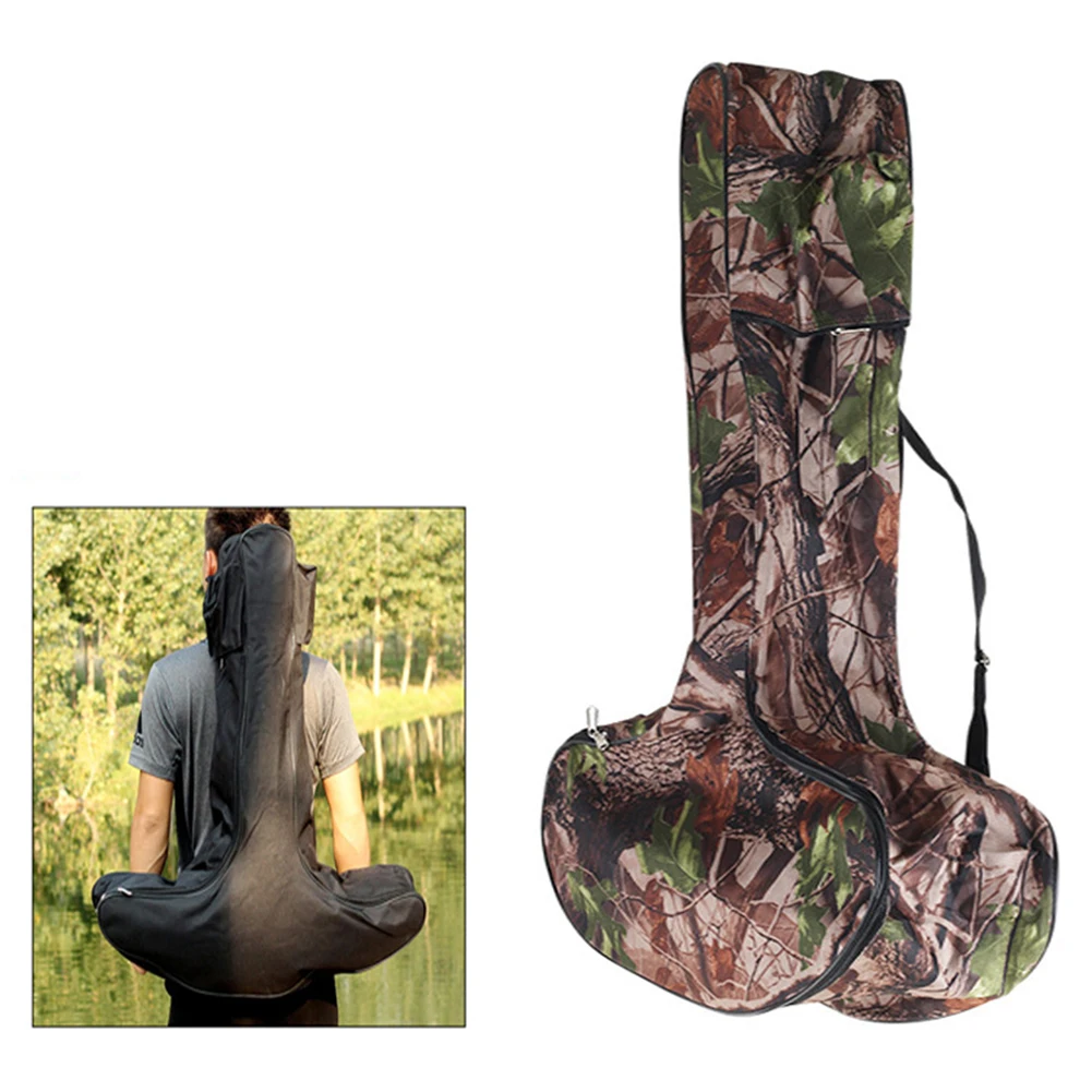 

T Shaped Bionic Camouflage Crossbow Carry Case, Padded Bow Protector Bag with Side Storage Pockets for Outdoor Shooting Training