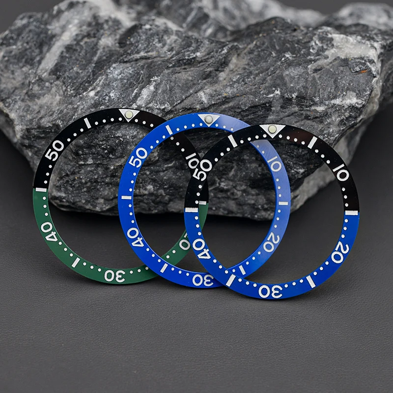 38mm*31.5mm Flat Ceramic Bezel Insert Fit SKX007 SKX009 SRPD Watch Case 12 Hour Style Bezel Ring Men Watch Parts Gift