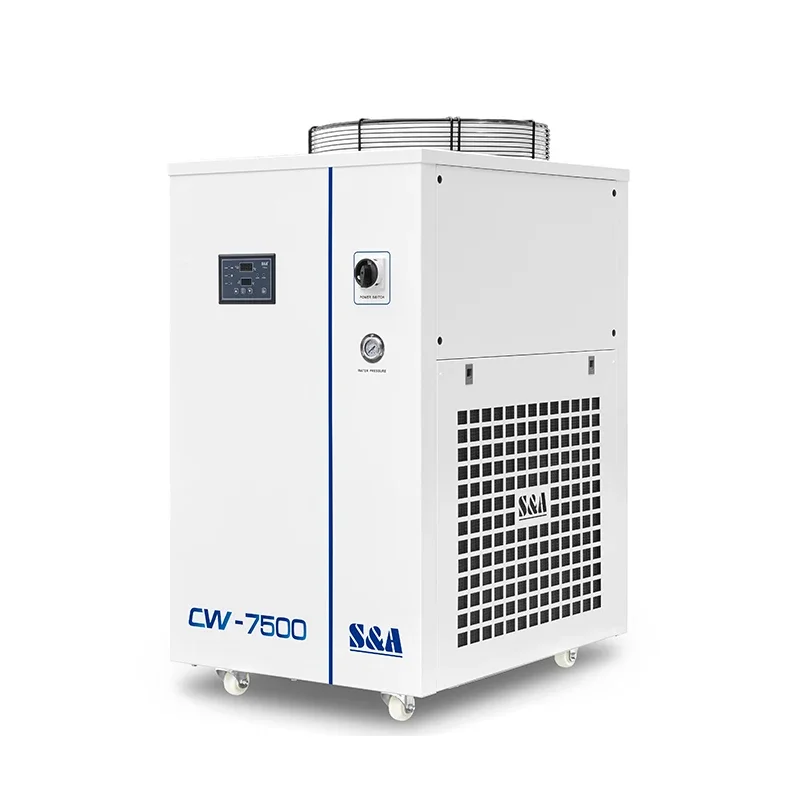 S&A Factory Price CW-7500 Industrial La ser Cooling Machine Air Cooled CNC Spindle Water Chiller