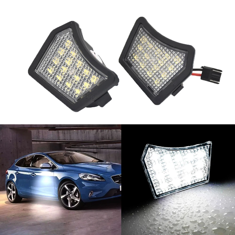 

2Pcs 6000K LED Under Side Mirror Light Puddle Lamps For Volvo XC90 S60 V40 V70 V60 S40 V50 S80 C30 XC70 C70 OEM # 31217838 & 9