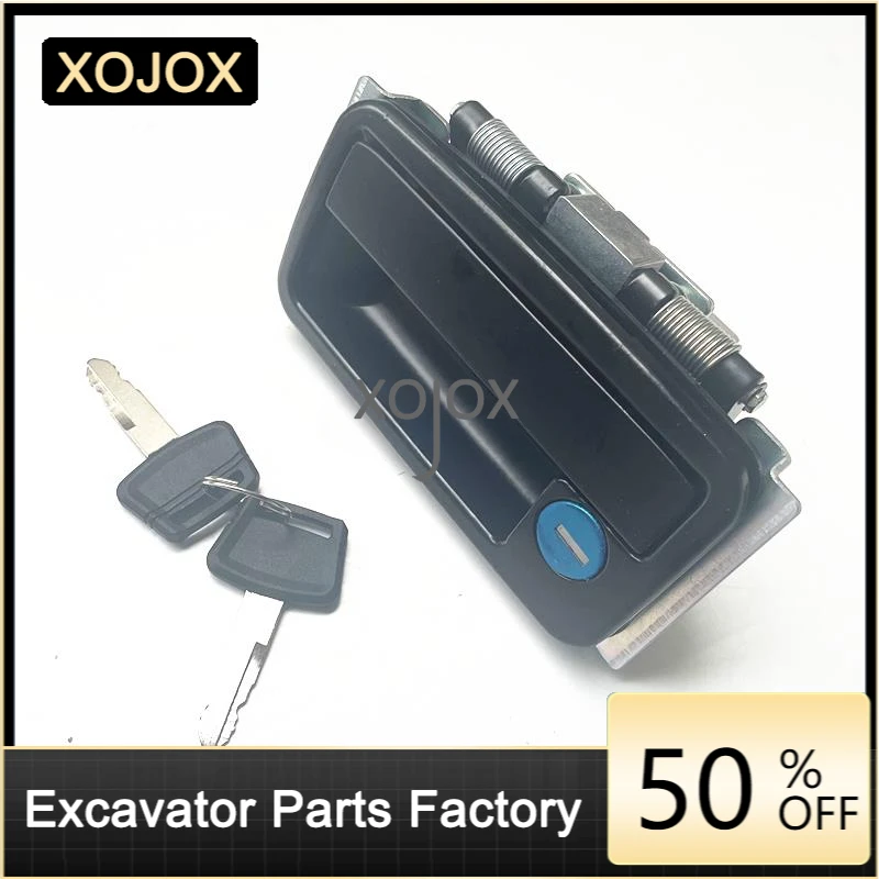 

XOJOX For Doosan Daewoo DX60 DH80G/80-7 Excavator Rear Cover and Toolbox Lock Battery Box Lock Hood with Key Lock parts