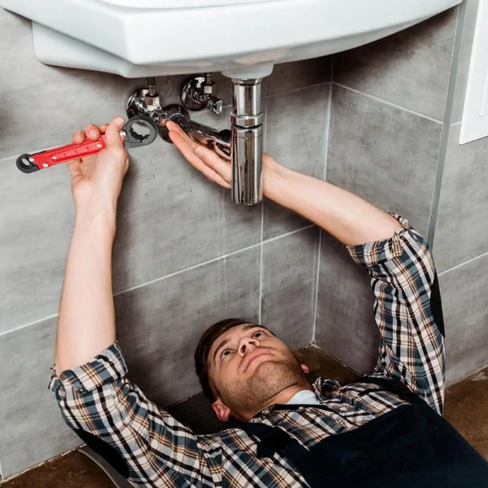 

Разводной гаечный ключ Профессиональный сантехнический инструмент Прочная конструкция Многоцелевой набор гаечных ключей для остановки угла сжатия