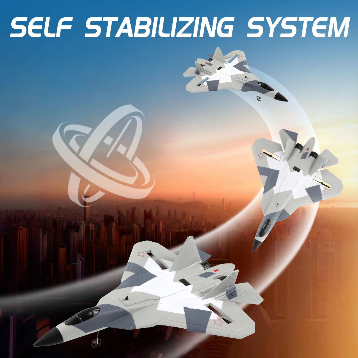 طائرات التحكم عن بعد SU57 طائرة التحكم اللاسلكي المموهة ثنائي القناة طائرات التحكم عن بعد لعب الأطفال #6