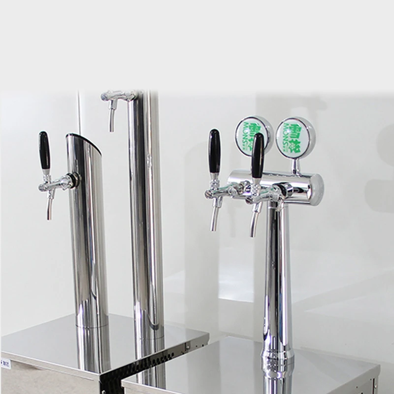 1 2 Taps Draft Beer Cooler Dispenser Commercial Chilled Beer Machine for Commercial Bar Pub
