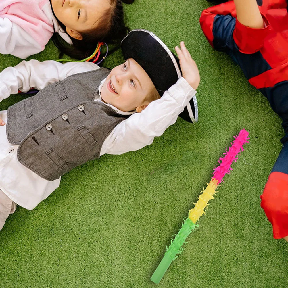 

1 Set Pinata Decoration Bright Color Pinata Stick Blindfold Birthday Party Supply Lightweight Fun Celebration Party Blindfold