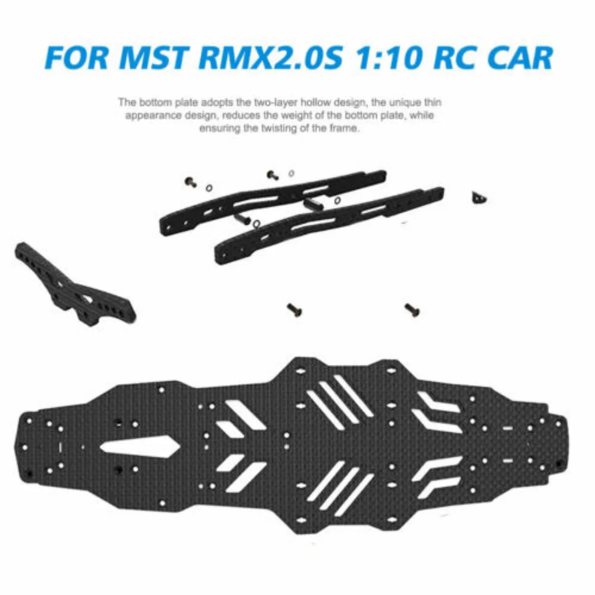 Carbon Fiber Lower Deck Chassis Kit for MST RMX 2.0 S Upgrades