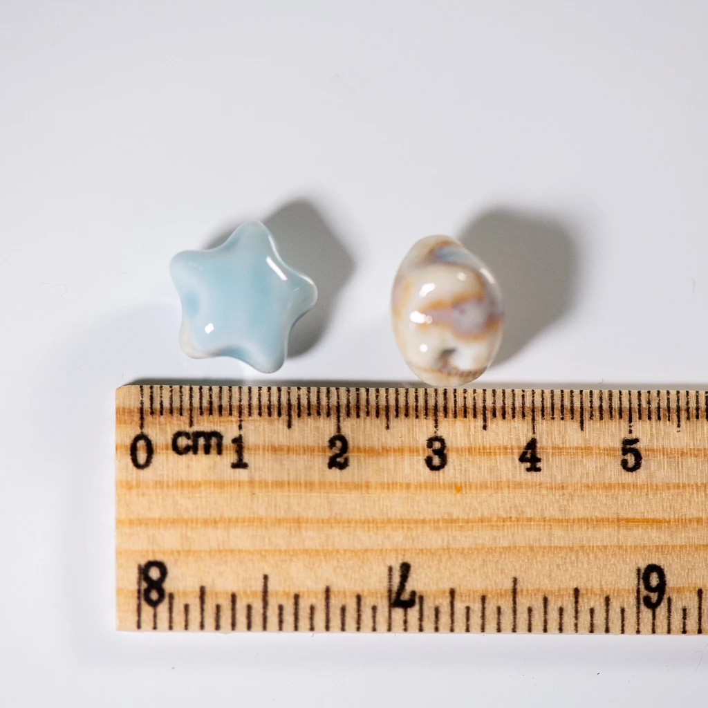 Colorful 15mm Star Ceramic Beads Handmade Accessories For Jewelry Making DIY Crafts Unique Beading Supplies