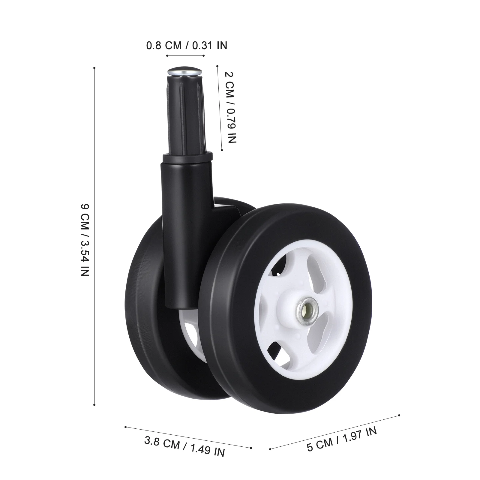 4 قطعة عجلات عربة أطفال عملية سلسة هادئة مقاومة للاهتراء قطع غيار عالمية للمشايات والأطفال الصغار