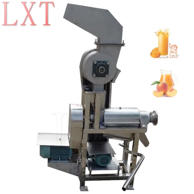 Stainless Steel Crusher Screw Apple Lemon Juicer Fruit Vegetable Puree Juice Press Squeezer Pulping Processing Machine