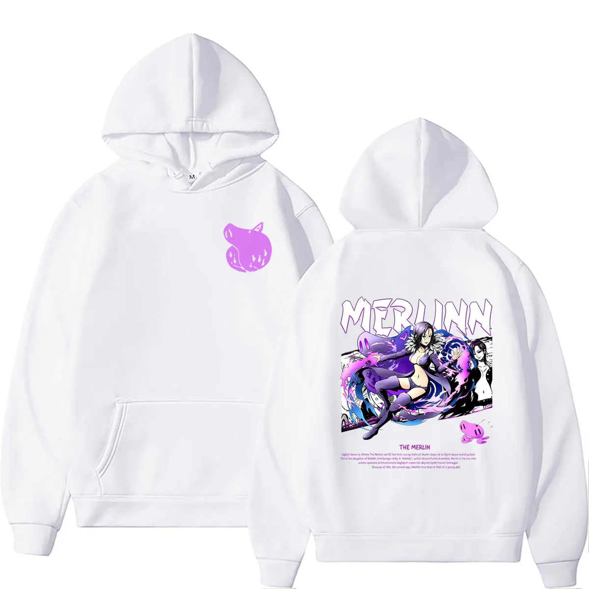 Anime The Seven Deadly Sins Boar's Sin of Gluttony Merlin Hoodie Men Women Manga Oversized Streetwear Unisex Vintage Sweatshirt - view 6