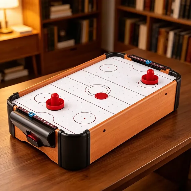S.Q.F 288A Mini Air Hockey Table 40-inch scoring system, lightweight wooden frame, compact children's birthday gift, family