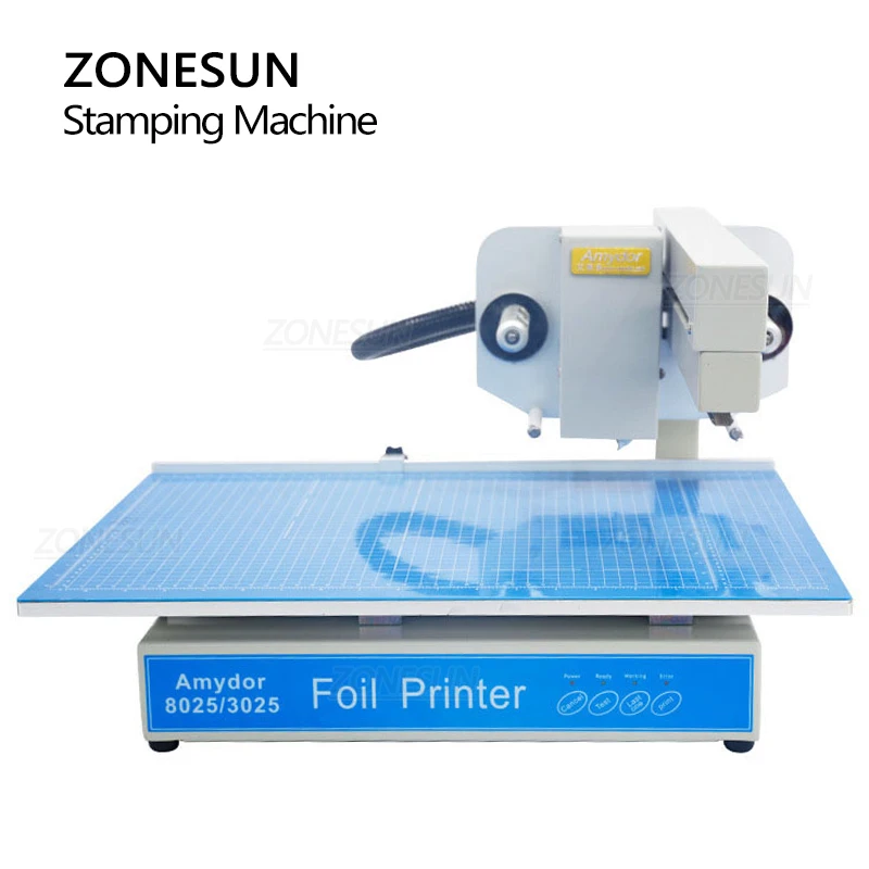 ZONESUN 디지털 자동 스탬핑 기계 Fddeing Movable Plate Foil Printer