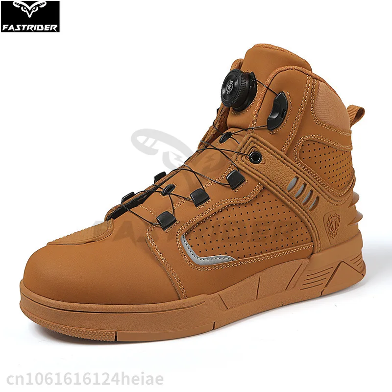 Four Seasons Motorcycle Riding Shoes Breathable and Wear Resistant Knight Motorcycle Boots Genuine Leather Road Racing Boots