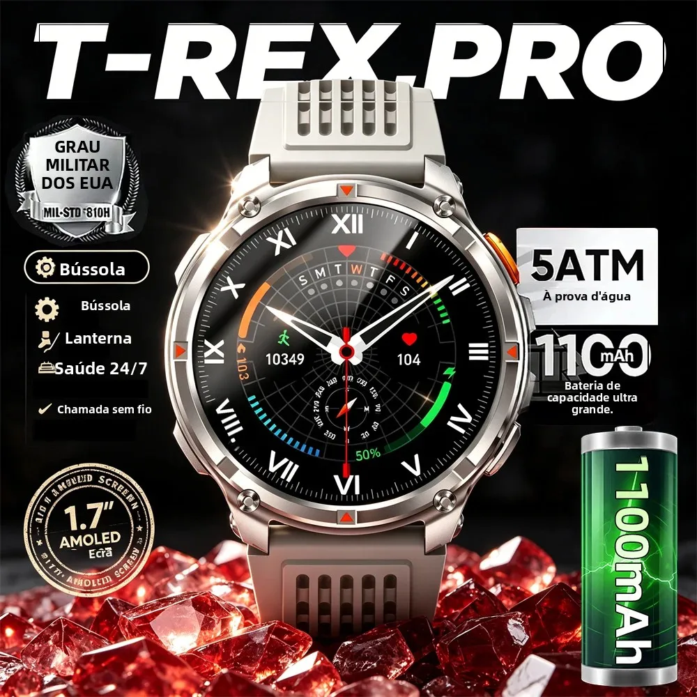 2026-new-t-rex3-pro-1100mah-battery-smart-watch-5atm-waterproof-sports-run-tracker-outdoors-compass-military-smartwatch-for-men
