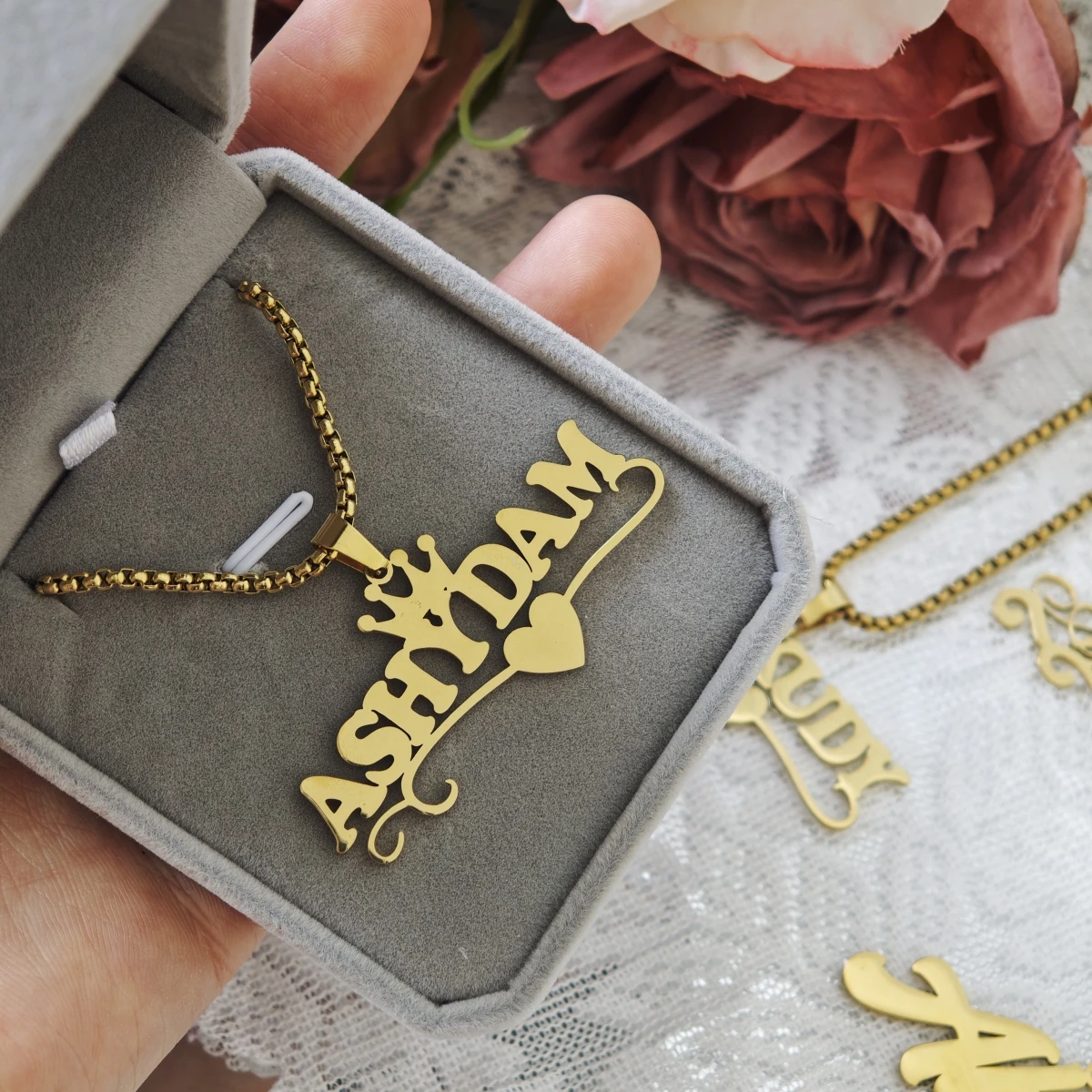 Customized Stainless Steel Necklace Personalized Name Men's And Women's Pendant Necklace Banquet Party Jewelry Holiday Gift