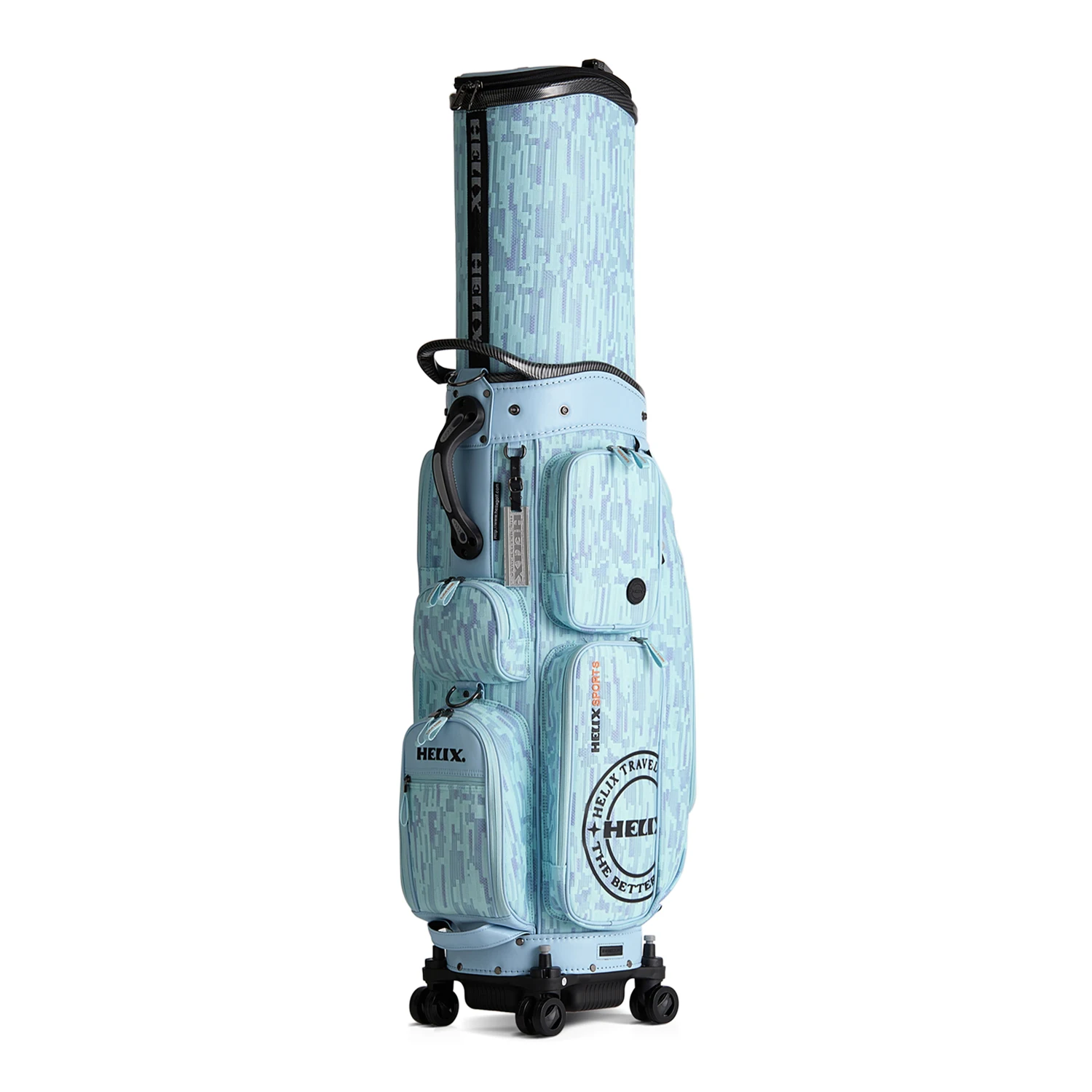 HELIX Lightweight Jacquard Multifunctional Golf Bag with Wheels for Men and Women Golf Cart Bag